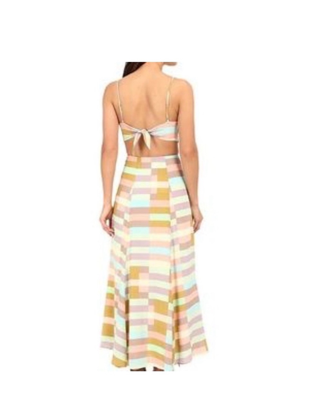 Mara Hoffman Pastel Stripe Cutout Maxi Dress - Picture 2 of 4